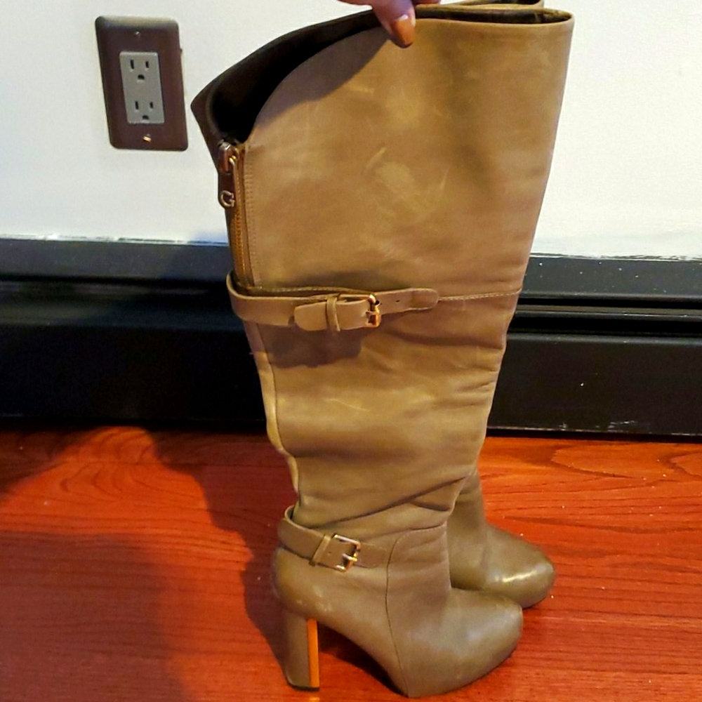 Women's OTK high heel leather boot
